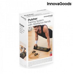 Prancha de flexões push-up com fitas de resistência de guia de exercícios Pulsher InnovaGoods