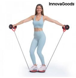 Rolo Abdominal com Discos Giratórios, Bandas Elásticas e Guia de Exercícios Twabanarm InnovaGoods