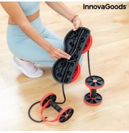 Rolo Abdominal com Discos Giratórios, Bandas Elásticas e Guia de Exercícios Twabanarm InnovaGoods