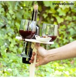 Mesa de Vinho para o Exterior Dobrável e Portátil Winnek InnovaGoods
