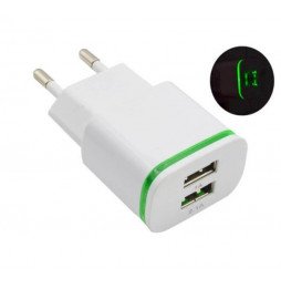 Carregador Bakeey luminoso de duas portas USB