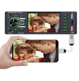 Auto-rádio DIN 1 P4020 IPS 3.8 Cor | Bluetooth | USB | SD | AUX