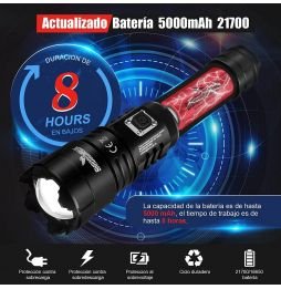 Shadowhawk Lanternas LED de alta potência recarregável, 12000 lumens