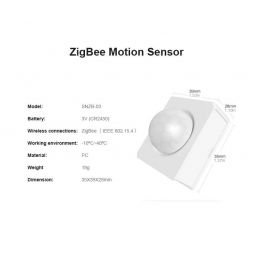 Sensor de Movimento s/ Fios Wi-Fi Zigbee - Sonoff