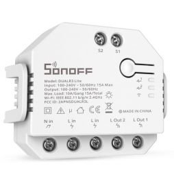 Interruptor Inteligente Wi-Fi de Relé Duplo c/ Controlo de Estores Elétricos - Sonoff DUAL R3