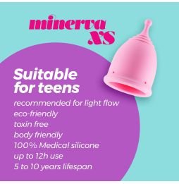 COPO MENSTRUAL MINERVA XS COM BOLSA E LIMPADOR DE BRINQUEDOS 150 ML CRUSHIOUS