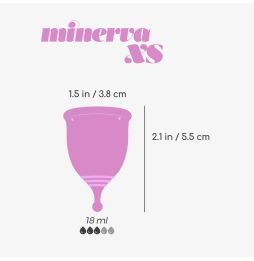 COPO MENSTRUAL MINERVA XS COM BOLSA E LIMPADOR DE BRINQUEDOS 150 ML CRUSHIOUS