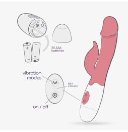 VIBRADOR COM ESTIMULADOR DE CLITÓRIS MOCHI ROSA E LUBRIFICANTE À BASE DE ÁGUA INCLUÍDO CRUSHIOUS