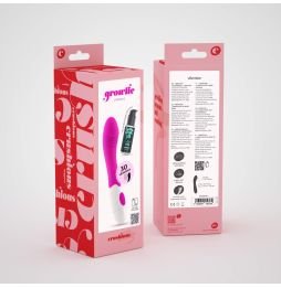 VIBRADOR GROWLIE COM LUBRIFICANTE À BASE DE ÁGUA INCLUÍDO CRUSHIOUS