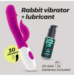 VIBRADOR COM ESTIMULADOR DE CLITÓRIS MOCHI ROXO E LUBRIFICANTE À BASE DE ÁGUA INCLUÍDO CRUSHIOUS