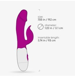 VIBRADOR COM ESTIMULADOR DE CLITÓRIS MOCHI ROXO E LUBRIFICANTE À BASE DE ÁGUA INCLUÍDO CRUSHIOUS