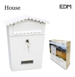 Caixa de correio EDM House Branco Aço (21 x 6 x 30 cm)