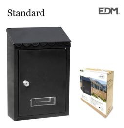 Caixa de correio EDM Standard Aço Preto (21 x 6 x 30 cm)