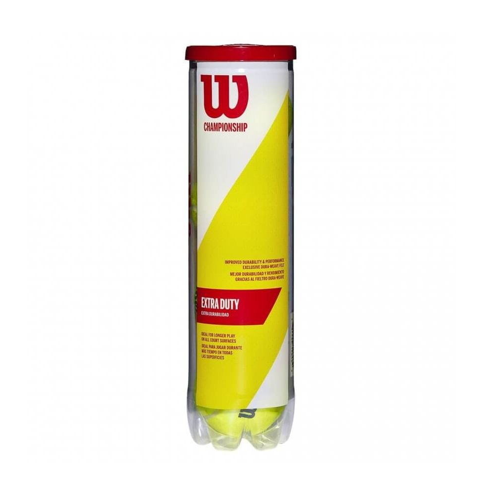 Tubo 4 Bolas de Tenis Wilson Championship Extra Duty