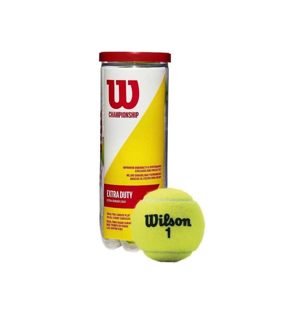 Tubo 3 Bolas de Tenis Wilson Championship Extra Duty