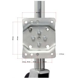 Roda jockey com suporte para carros e reboques com manivela